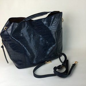 Croc bag vegen leatherprint handle & strap handbag